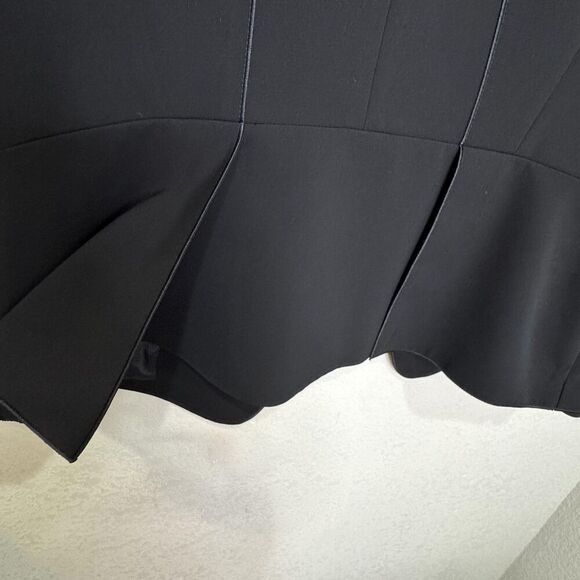 Lafayette 148 New York Open Blazer Size 10 Black Peplum Jacket Career Office - Picture 7 of 7